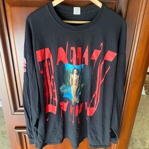 Borns Blue and Madonna Concert Tour Long Sleeve graphic band tee shirt